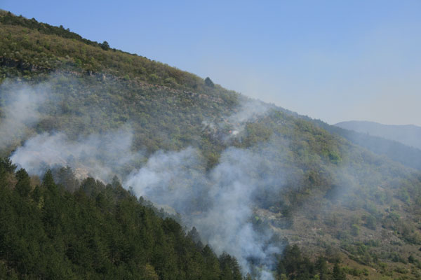 saillans feu hauteur massif Essarts