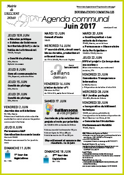 agenda municipal mairie de saillans