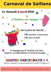 affiche carnaval 2016