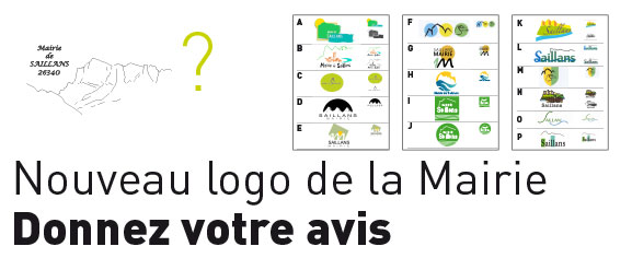 sondage nouveau logo de la mairie de Saillans