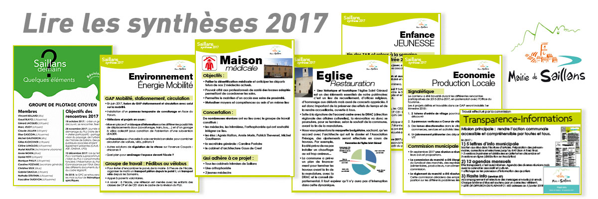 synthèses action communale 2017 mairie de saillans