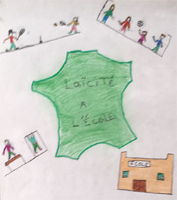 la laïcité - exposition de dessins d'enfants Saillans