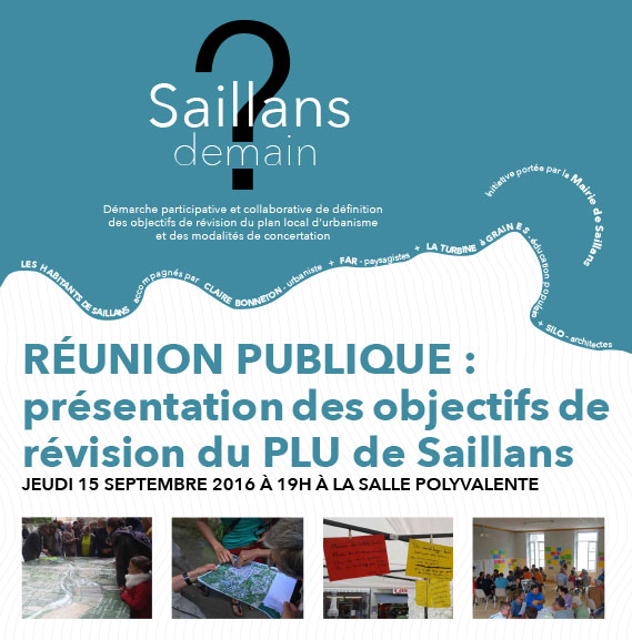 Réunion publique : présentation des objectifs de révision du PLU de Saillans