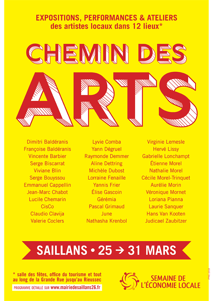 semaine de l'économie locale - saillans - chemin des arts