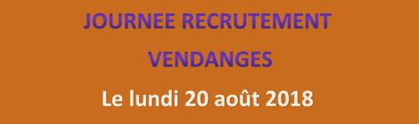 Journée recrutement vendanges