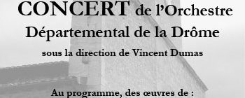 Dimanche 2 juin, Concert de l'Orchestre départemental de la Drôme