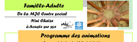 MJC Nini Chaize -programme des animations mai-juin-juillet 2019