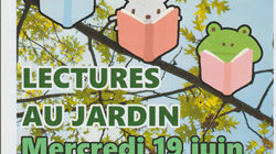 Lectures au jardin mercredi 19 juin