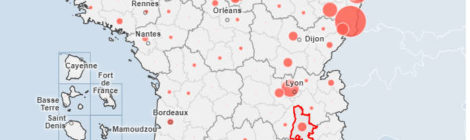 Carte départementale des décès dus au Covid-19