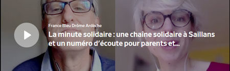 France Bleu : La minute solidaire : la Chaîne solidarité de Saillans et le numéro d'Enfance et Covid-19